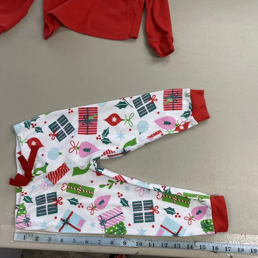 American Girl Pajama Set Girls Size 3 My Holiday Wishlist Red Christmas Holiday‎